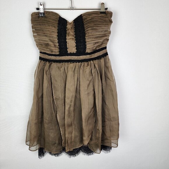 Minuet Tulle and Lace Strapless Mini Prom Dress XS - Picture 1 of 6